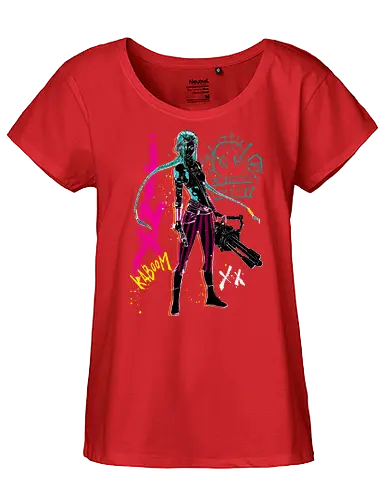 ArtCane V2 - arcane, anime, gaming, television, steam punk, retro, Gaming, Gaming - Fairtrade Girl Shirt