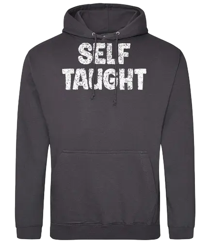Self-Taught (Autodidakt) - Autodidakt, autodidaktischer Künstler, selbstlernender Programmierer, Coding-Enthusiast, kreativer Denker, lebenslanger Lerner, DIY-Enthusiast, Softwareentwicklung, unabhängiger Lerner, künstlerische Inspiration, Fähigkeitsentwicklung, kontinuierliche Verbesserung, selbstgemacht, persönliche Entwicklung, Geschichtenerzählen in der Kunst, Hacker-Mentalität, unternehmerischer Geist, Wissenssucher, digitaler Creator, Lehre, Lernen, Typografie, Methode, Studien, Problemlösung, Bildung - Standard Hoodie