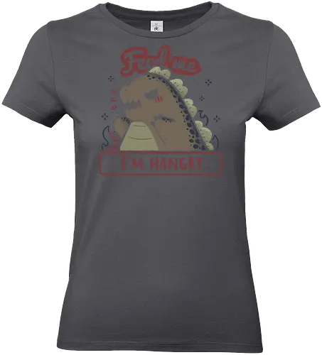 Kawaii Hangry Kaiju - angry, feed me, kaiju, Kaiju, dinosaur, food, funny, hunger, gluttony, monster, xmorfina, hangry, kawaii kaiju, cute kaiju, hungry - Standard T-Shirt (Women)