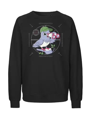 human Detected - pigeon, bird, humor, fun, pee, poop, funny - Fairtrade Sweatshirt