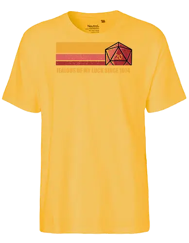 this is my luck  - Pen and Paper, luck, crit, criticalhit, cool, dice, cool, game, boardgame, meteor, hero, luck - Fairtrade T-Shirt