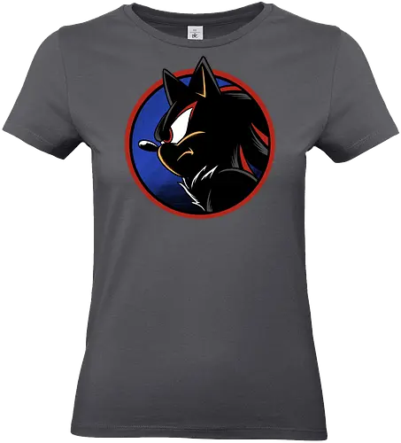dark hedgehog - hedgehog, shadow, cool, animal, game, retro, classic, vintage, movie, runner, darkness - Standard T-Shirt (Women)