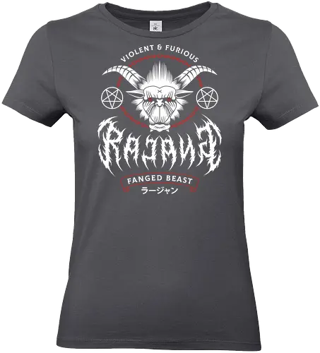 Rajang Black Metal - pukei, monster, monster hunter world, gamer, gaming, video games, iceborne, palico, hunter, wyvern, felyne, rise, wilds, furious rajang - Standard T-Shirt (Women)