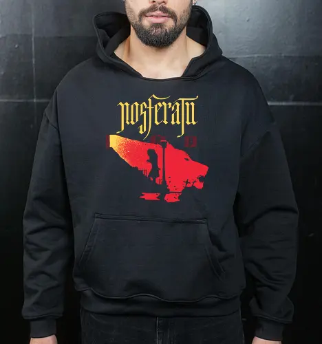 Exorcism  - vampire, the exorcist, mash up, horror, count orlok, dracula, Transsylvania - Cropped Hoodie