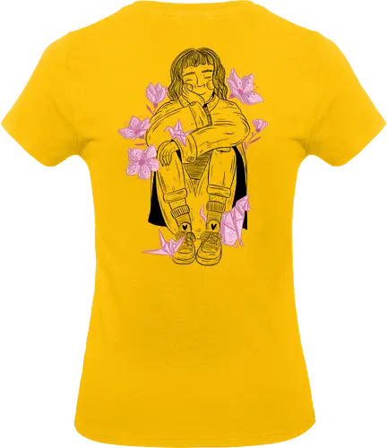 Sakura Girl - BackPrint - Japan, Japanlover, sakura, hanami, cherryblossom - Standard T-Shirt (Women)