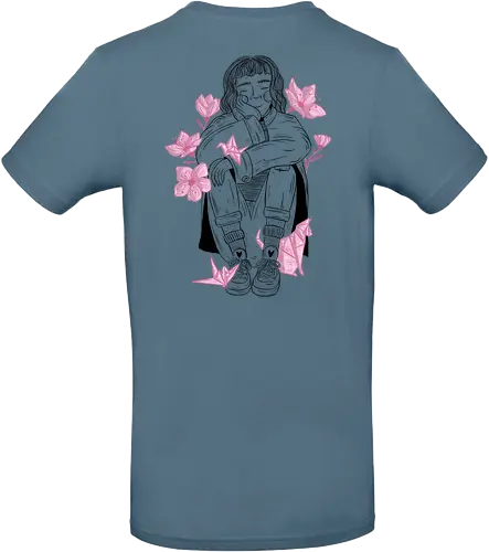 Sakura Girl - BackPrint - Japan, Japanlover, sakura, hanami, cherryblossom - Standard T-Shirt