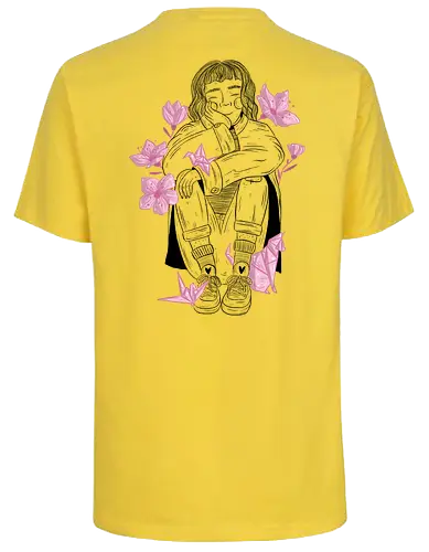 Sakura Girl - BackPrint - Japan, Japanlover, sakura, hanami, cherryblossom - Fairtrade T-Shirt