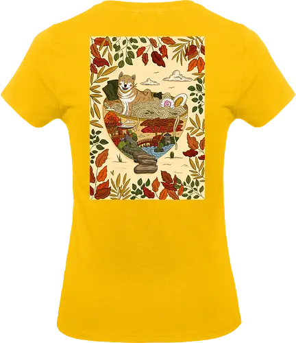 Shiba Inu Ramen  - Japan, Japanlover, Ramen, Ramenlover, Shiba Inu, Dog, Japanese Garden, Fall, Autumn - Standard T-Shirt (Women)