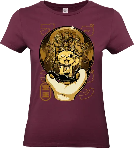 Anime Golden Ball - Ghost, Comedy Horror. Comedy, Magical Creatures, Magical, Neko Cat, Neko, Occultism, Occult, Extraterrestrial, Dandadan, Turbo Granny, Gold, Anime, Manga, Japanese Art, Japanese, Japan, Tv Show, Aliens, Alien, Ghost - Standard T-Shirt (Women)