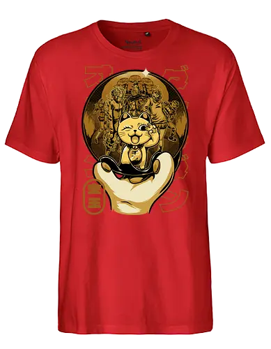 Anime Golden Ball - Ghost, Comedy Horror. Comedy, Magical Creatures, Magical, Neko Cat, Neko, Occultism, Occult, Extraterrestrial, Dandadan, Turbo Granny, Gold, Anime, Manga, Japanese Art, Japanese, Japan, Tv Show, Aliens, Alien, Ghost - Fairtrade T-Shirt