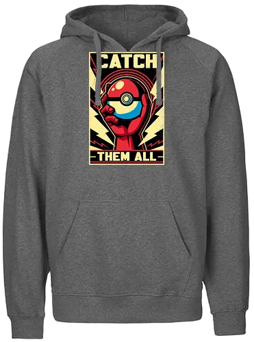 Catch Them  - Pocket, pokemon go, lightning, Mouse, poster, classic, retro, vintage, game, video game, Retro Advertising, Retro Publicity, pet, adventure, fantasy - Fairtrade Hoodie