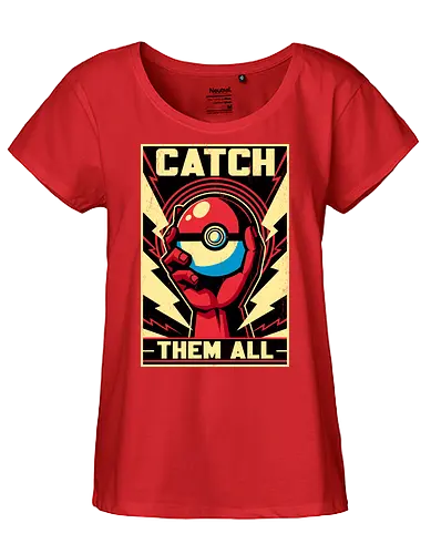 Catch Them  - Pocket, pokemon go, lightning, Mouse, poster, classic, retro, vintage, game, video game, Retro Advertising, Retro Publicity, pet, adventure, fantasy - Fairtrade Girl Shirt