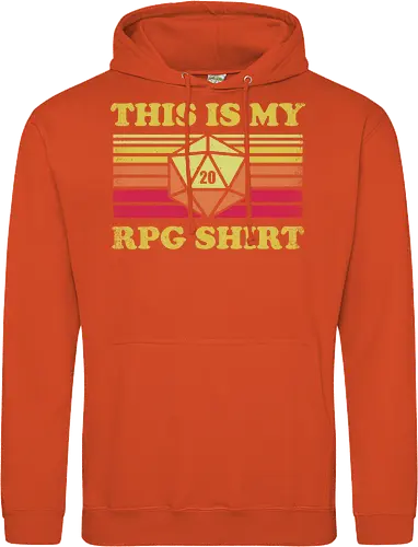 RPG Vintage - This is my RPG Shirt - retro, vintage, fantasy, quest, adventure, rpg, Pen and Paper, d20, Pen and paper, dungeon master, role playing game, tabletop, game master, critical role, critical, critical hit, game - Standard Hoodie
