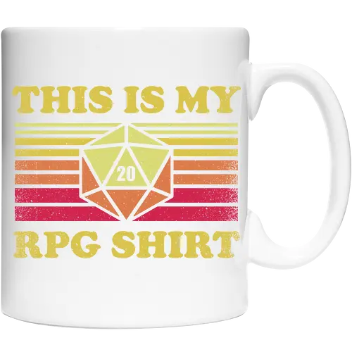 RPG Vintage - This is my RPG Shirt - retro, vintage, fantasy, quest, adventure, rpg, Pen and Paper, d20, Pen and paper, dungeon master, role playing game, tabletop, game master, critical role, critical, critical hit, game - Cup