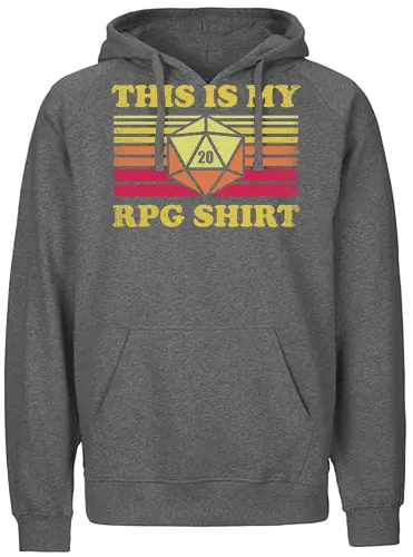 RPG Vintage - This is my RPG Shirt - retro, vintage, fantasy, quest, adventure, rpg, Pen and Paper, d20, Pen and paper, dungeon master, role playing game, tabletop, game master, critical role, critical, critical hit, game - Fairtrade Hoodie