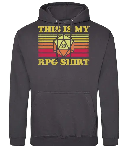 RPG Vintage - This is my RPG Shirt - retro, vintage, fantasy, quest, adventure, rpg, Pen and Paper, d20, Pen and paper, dungeon master, role playing game, tabletop, game master, critical role, critical, critical hit, game - Standard Hoodie
