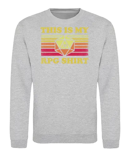 RPG Vintage - This is my RPG Shirt - retro, vintage, fantasy, quest, adventure, rpg, Pen and Paper, d20, Pen and paper, dungeon master, role playing game, tabletop, game master, critical role, critical, critical hit, game - Sweatshirt