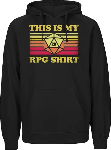 RPG Vintage - This is my RPG Shirt - retro, vintage, fantasy, quest, adventure, rpg, Pen and Paper, d20, Pen and paper, dungeon master, role playing game, tabletop, game master, critical role, critical, critical hit, game - Fairtrade Hoodie