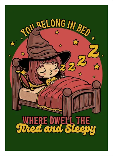 Witch Sleeping in Bed