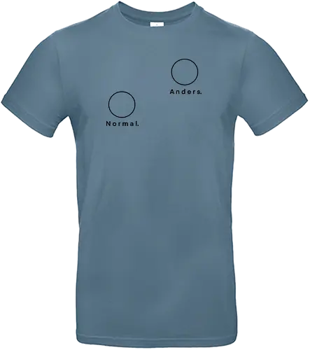 Normal. Anders. - Leben, Menschsein, Bewertung, Kreise, Mensch, Gleichheit, Gleichberechtigung, Anderssein, Normalsein - Standard T-Shirt