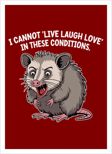I cannot 'Live Laugh Love' in these conditions.