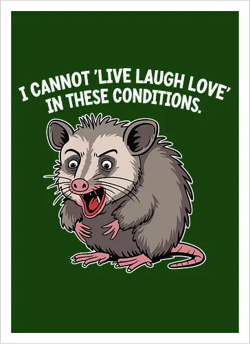 I cannot 'Live Laugh Love' in these conditions.