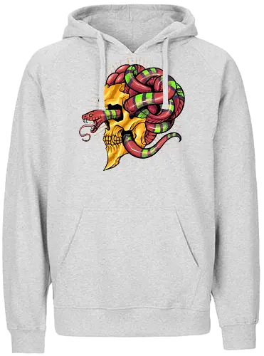 snake brain  - snake, brain, skull, myth, skeleton, art, poison, animal, darkart, tattoo, golden - Fairtrade Hoodie