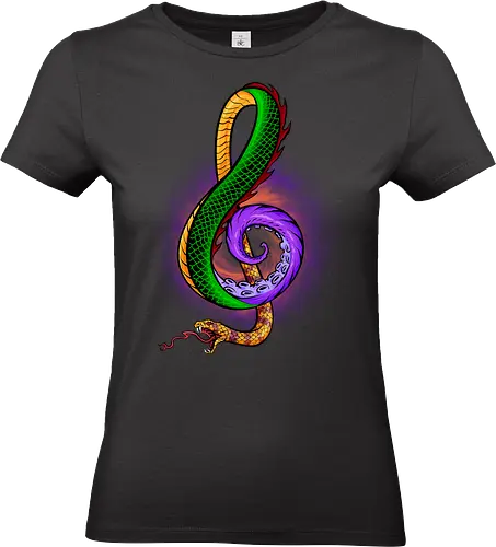 song of myth  - myth, mythology, fantasy, dragon, octopus, snake, poison, power, vibrant, music, art, illustration, powerful - Standard T-Shirt (Women)