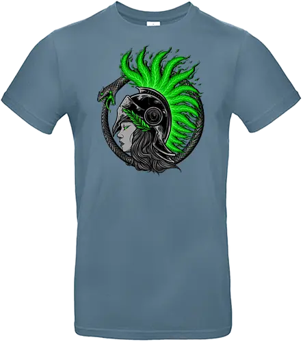 athena warrior  - athena, godness, marijuana, cannabis, nocturnal, wild, animal, wolf, owl, night, insomnia, coffee, beast, jungle, forest, horror, art, illustration, night vision - Standard T-Shirt