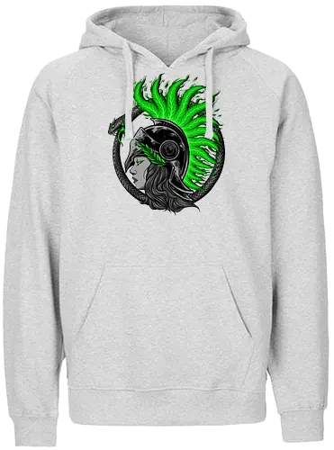 athena warrior  - athena, godness, marijuana, cannabis, nocturnal, wild, animal, wolf, owl, night, insomnia, coffee, beast, jungle, forest, horror, art, illustration, night vision - Fairtrade Hoodie