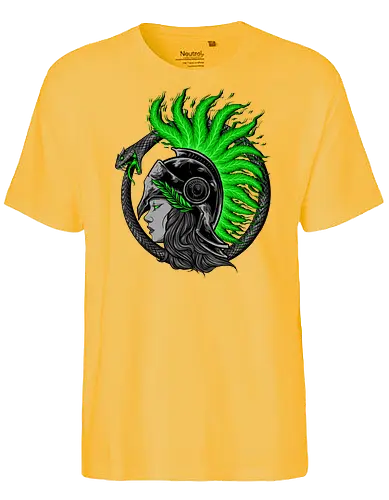 athena warrior  - athena, godness, marijuana, cannabis, nocturnal, wild, animal, wolf, owl, night, insomnia, coffee, beast, jungle, forest, horror, art, illustration, night vision - Fairtrade T-Shirt