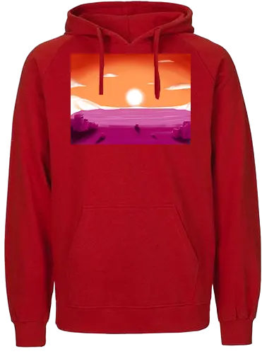 Lesbische Pride Landschaft - lesbisch, lesbian, gay, saphic, pride, landschaft, subtle pride - Fairtrade Hoodie