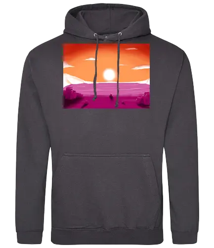 Lesbische Pride Landschaft - lesbisch, lesbian, gay, saphic, pride, landschaft, subtle pride - Standard Hoodie