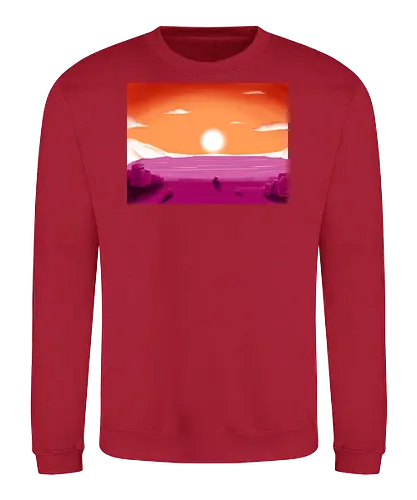 Lesbische Pride Landschaft - lesbisch, lesbian, gay, saphic, pride, landschaft, subtle pride - Sweatshirt