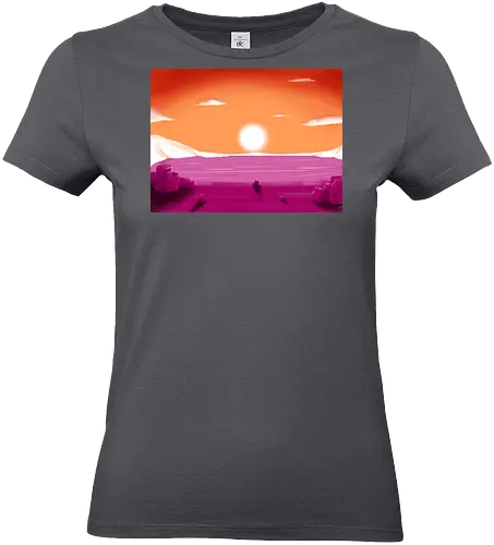 Lesbische Pride Landschaft - lesbisch, lesbian, gay, saphic, pride, landschaft, subtle pride - Standard T-Shirt (Women)