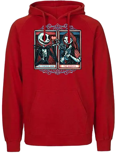 Skeleton Romance - Valentine’s Day, heart, love, horror, romance, film, movie, animation, skeleton - Fairtrade Hoodie