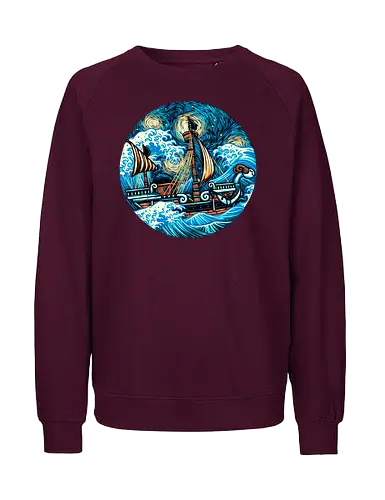 Pirate Waves - Anime, animation, pirates, ship, cartoons, Manga, Japanese, Japan - Fairtrade Sweatshirt