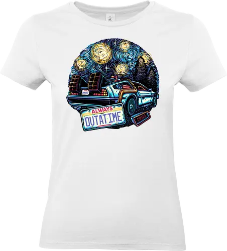 Always Outatime - Movies, time, time travel, classic, classic movie, vehicle - Standard T-Shirt (Women)