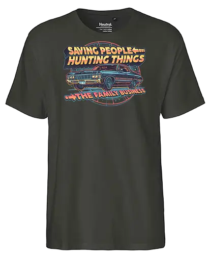 Family Business Vehicle - Paranormal, tv series, horror, adventure, tv show, vehicle, thriller, fantasy - Fairtrade T-Shirt