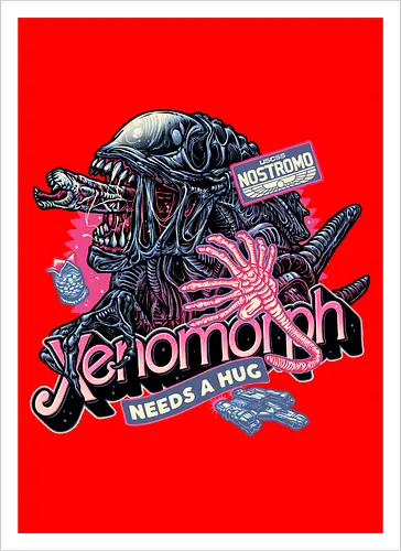 Out of this world terror - Movie, alien, galaxy, space, villain, aliens, film, Science fiction - Artprint