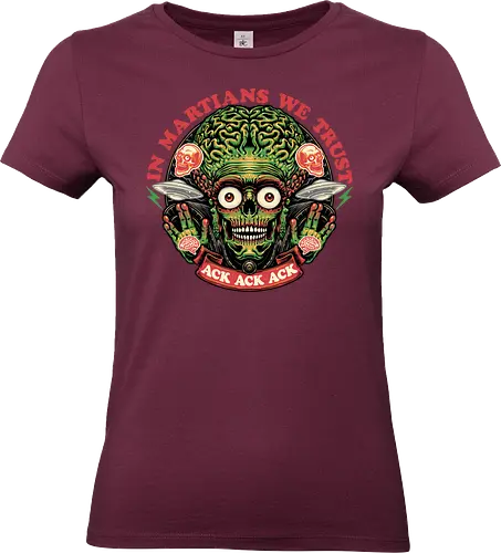In Martians We Trust - Movie, alien, galaxy, funny, extraterrestrial, classic movie, science fiction - Standard T-Shirt (Women)