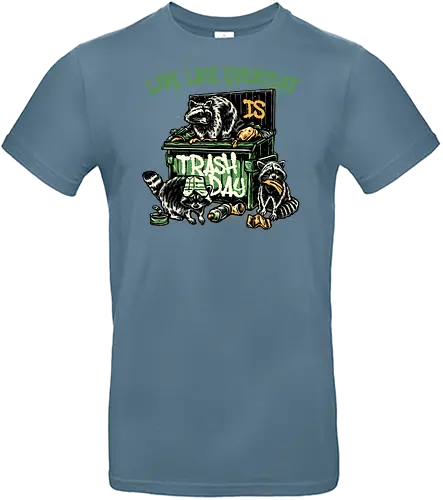 Trash Day - Funny, humor, raccoon, animal, trash, motivational, inspirational - Standard T-Shirt
