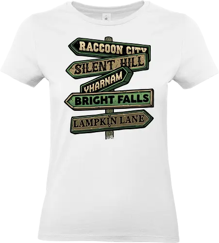 Spooky Towns - Video games, gaming, gamer, horror, survival, Halloween - Standard T-Shirt (Women)