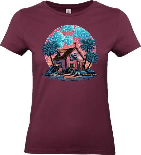 Island Life - Cartoons, animation, animated, beach, house, anime, Japanese - Standard T-Shirt (Women)