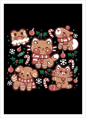 Festive Gingerbread Animals