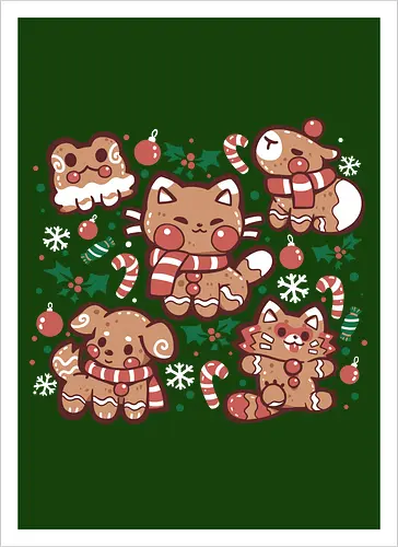 Festive Gingerbread Animals