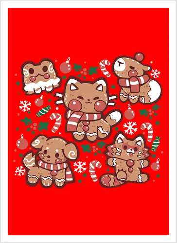 Festive Gingerbread Animals
