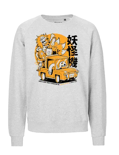 Yokai Driver - anime, manga, animation, funny, chibi, cute, kawaii - Fairtrade Sweatshirt