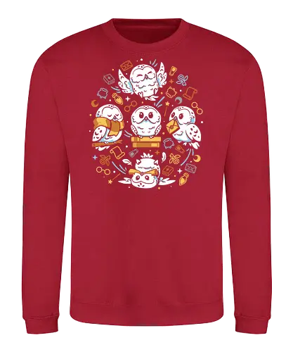 Owls And Witchcraft - owl, cute, witchcraft, wizard, school, books, magic, magical, wand, winter, fantasy, potions - Sweatshirt