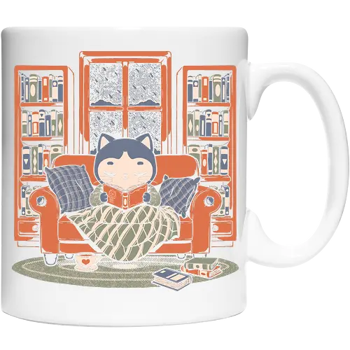 Cozy Book Winter Cat